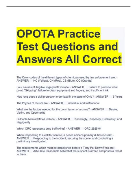 is the opota test hard|opota multiple choice testing.